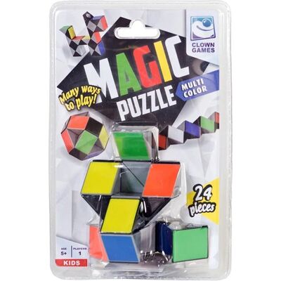 Clown Games Magic puzzle kleurrijke vormenpuzzel 24-delig multicolor. Multi kleuren Clown Games Magic puzzle kleurrijke vormenpuzzel 24-delig multicolor. Multi kleuren
