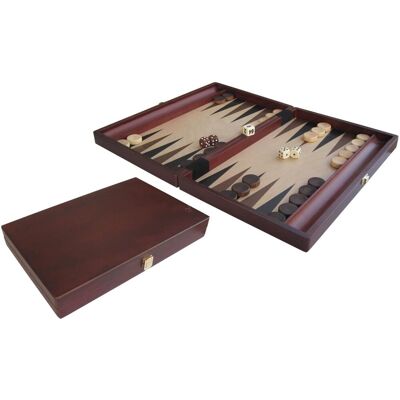 HOT Games Backgammon Koffer Hout Bruin 35x23cm HOT Games Backgammon Koffer Hout Bruin 35x23cm
