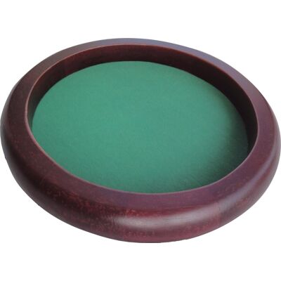 HOT Games Dobbelpiste bruin hout,rond 35cm.groen vilt HOT Games Dobbelpiste bruin hout,rond 35cm.groen vilt
