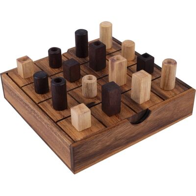 Engelhart Alinia - houten strategiespel - 4-op-een-rij denkspel - logisch bordspel - tactisch spel voor 2 spelers - Engelhart Alinia - houten strategiespel - 4-op-een-rij denkspel - logisch bordspel - tactisch spel voor 2 spelers -