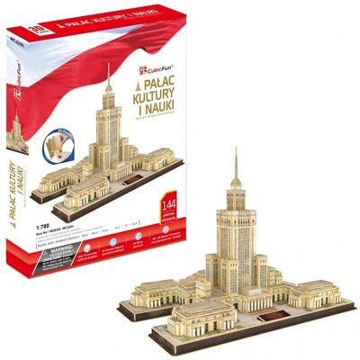 Cubic Fun 3D Puzzle Paleis van Cultuur en Wetenschap - 144 Stukken Cubic Fun 3D Puzzle Paleis van Cultuur en Wetenschap - 144 Stukken
