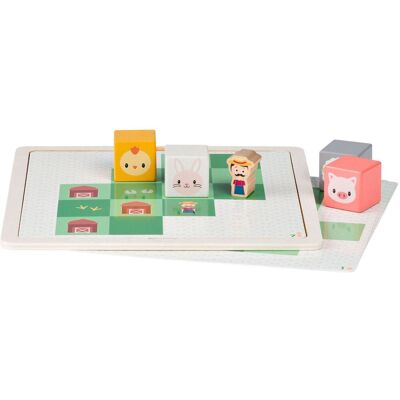 BS Toys boerenerf shuffle - houten puzzel voor kinderen vanaf 6 jaar - educatief speelgoed & schuifpuzzel met boer en boerderijdieren - logisch denkspel voor 1 speler - kinderpuzzel met 8 opdrachtkaarten - varken, kip, schaap & konijn BS Toys boerenerf shuffle - houten puzzel voor kinderen vanaf 6 jaar - educatief speelgoed & schuifpuzzel met boer en boerderijdieren - logisch denkspel voor 1 speler - kinderpuzzel met 8 opdrachtkaarten - varken, kip, schaap & konijn