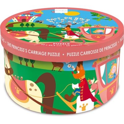 Scratch puzzel - prinsessenkoets - 60x43.5cm - 60 stukjes - 4 jaar Scratch puzzel - prinsessenkoets - 60x43.5cm - 60 stukjes - 4 jaar
