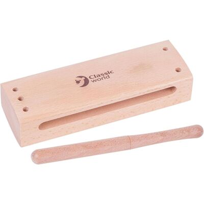 Classic World - toonblok - muziekinstrument - slagstok - hout Classic World - toonblok - muziekinstrument - slagstok - hout