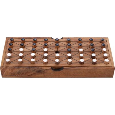 Engelhart Fanorona - houten strategiespel - klassiek 2-spelers bordspel - tactisch denkspel - traditieel afrikaanse spel - Engelhart Fanorona - houten strategiespel - klassiek 2-spelers bordspel - tactisch denkspel - traditieel afrikaanse spel -