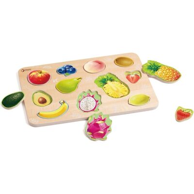 Classic World houten puzzel fruit - educatief speelgoed voor peuters. Multi kleuren Classic World houten puzzel fruit - educatief speelgoed voor peuters. Multi kleuren