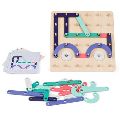 BS Toys houten geoplank - 40dlg. Multi kleuren BS Toys houten geoplank - 40dlg. Multi kleuren