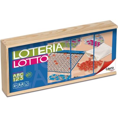 Houten Bingo Spel van CAYRO - 48 Kaarten met Zak - Klassiek Ontwerp Houten Bingo Spel van CAYRO - 48 Kaarten met Zak - Klassiek Ontwerp