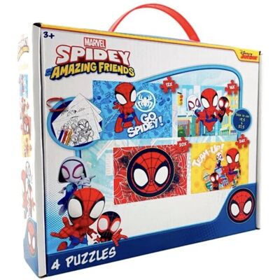 Disney Spidey 4in1 puzzelset Multi kleuren Disney Spidey 4in1 puzzelset Multi kleuren