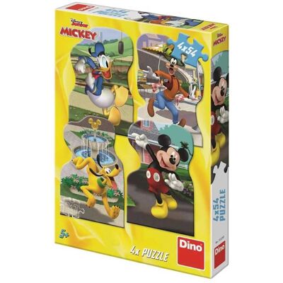 Disney Junior Mickey City Puzzle - 4x54 stukjes Disney Junior Mickey City Puzzle - 4x54 stukjes