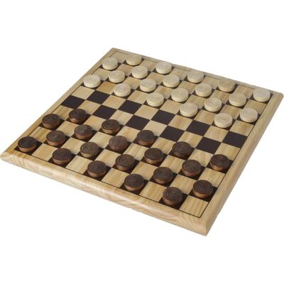 Longfield Houten Damspel - 29x29cm - Kleuren Longfield Houten Damspel - 29x29cm - Kleuren