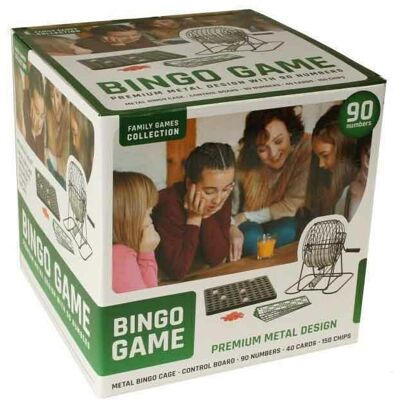 Johntoy Metalen bingo spel met 90 nummers en 40 kaarten Johntoy Metalen bingo spel met 90 nummers en 40 kaarten