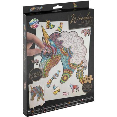Creative Craft Group Moxy Eenhoorn Puzzel - 137 Stukjes Multi Kleuren Creative Craft Group Moxy Eenhoorn Puzzel - 137 Stukjes Multi Kleuren