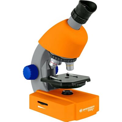 Bresser junior microscoop - 40x640x - oranje - voor transparante preparaten Bresser junior microscoop - 40x640x - oranje - voor transparante preparaten