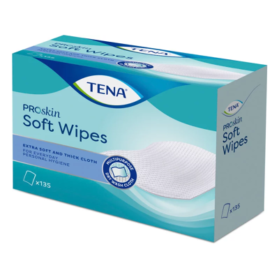 Tena Soft Wipes - 8 pakken van 135 doekjes Tena Soft Wipes - 8 pakken van 135 doekjes