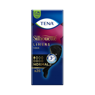 Tena Silhouette Incontinentiepads Normal Zwart - 10 pakken van 26 beschermers Tena Silhouette Incontinentiepads Normal Zwart - 10 pakken van 26 beschermers