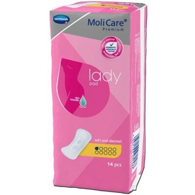 Hartmann Molicare Premium Lady Pads 1 druppel - 12 pakken van 14 stuks Hartmann Molicare Premium Lady Pads 1 druppel - 12 pakken van 14 stuks