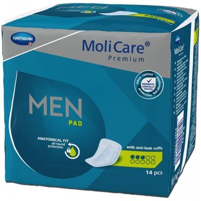 Hartmann Molicare Premium Men Pads 3 druppels - 8 pakken van 14 stuks Hartmann Molicare Premium Men Pads 3 druppels - 8 pakken van 14 stuks