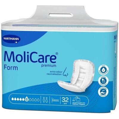 Hartmann Molicare Premium Form 6 druppels - 4 pakken van 32 stuks Hartmann Molicare Premium Form 6 druppels - 4 pakken van 32 stuks