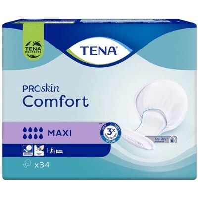 Tena Comfort Maxi - 2 pakken van 34 stuks Tena Comfort Maxi - 2 pakken van 34 stuks
