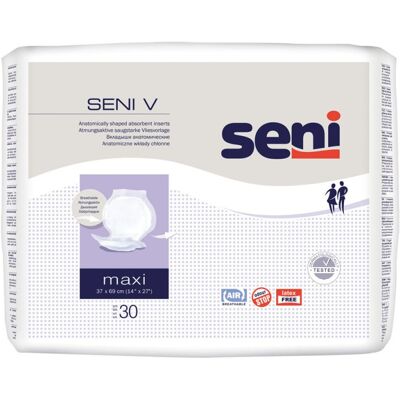 Seni V Maxi - Anatomische insert - 4 pakken van 30 stuks Seni V Maxi - Anatomische insert - 4 pakken van 30 stuks