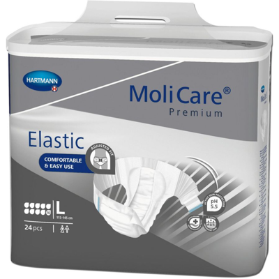 Hartmann Molicare Premium Slip Elastic 10 druppels Large - 8 pakken van 14 stuks Hartmann Molicare Premium Slip Elastic 10 druppels Large - 8 pakken van 14 stuks
