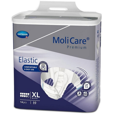 Hartmann Molicare Premium Slip Elastic 9 druppels XL - 4 pakken van 14 stuks Hartmann Molicare Premium Slip Elastic 9 druppels XL - 4 pakken van 14 stuks