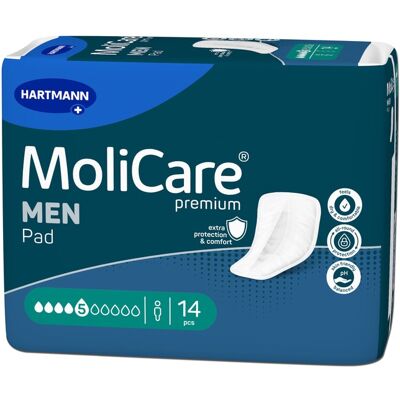 Hartmann Molicare Premium Men Pads 5 druppels - Incontinentie-inleggers voor mannen Hartmann Molicare Premium Men Pads 5 druppels - Incontinentie-inleggers voor mannen