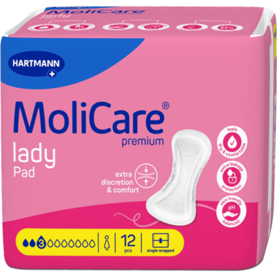 Hartmann Molicare Premium Lady Pads 3 druppels - 24 pakken van 12 stuks Hartmann Molicare Premium Lady Pads 3 druppels - 24 pakken van 12 stuks