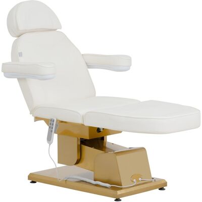 physa Elektrische behandelstoel - 3 motoren - 300 W - 200 x 60 x 60 - 82 cm - 200 kg - wit/goud 10040822 physa Elektrische behandelstoel - 3 motoren - 300 W - 200 x 60 x 60 - 82 cm - 200 kg - wit/goud 10040822