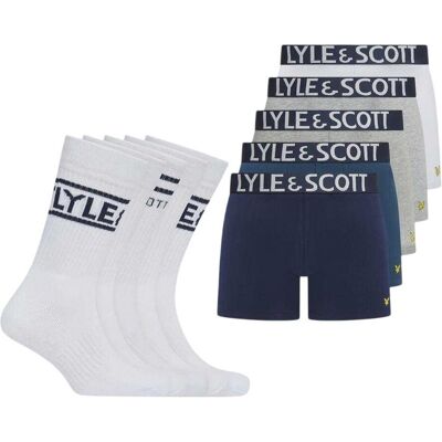 Lyle & Scott Tweed-cadeauset voor heren (set van 10 stuks) (Bloemen/Blauw) S Lyle & Scott Tweed-cadeauset voor heren (set van 10 stuks) (Bloemen/Blauw) S