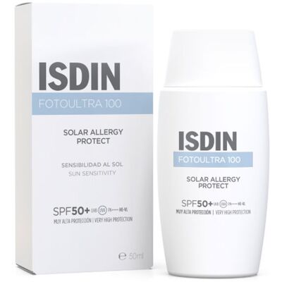Isdin Photo Ultra Solar Allergy Fusion Fluid SPF50+ - Zonnebrandcrème Isdin Photo Ultra Solar Allergy Fusion Fluid SPF50+ - Zonnebrandcrème