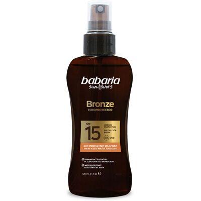 Babaria Sun Lovers Bronze Spray Aceite Protector Solar Spf15 100 ml One Size Babaria Sun Lovers Bronze Spray Aceite Protector Solar Spf15 100 ml One Size