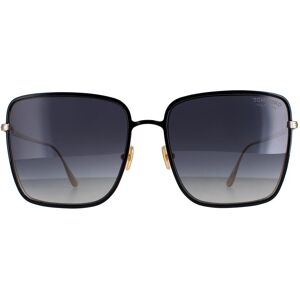 Tom Ford Heath FT0739 01D glanzend zwart grijs gepolariseerde zonnebril One Size Tom Ford Heath FT0739 01D glanzend zwart grijs gepolariseerde zonnebril One Size