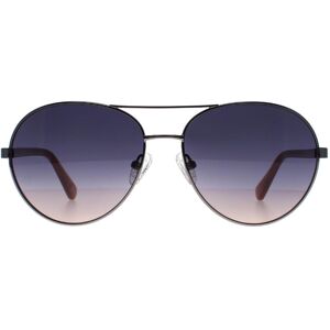 Guess GU5213 10W glanzend licht nickeltin blauw gradiënt zonnebril One Size Guess GU5213 10W glanzend licht nickeltin blauw gradiënt zonnebril One Size