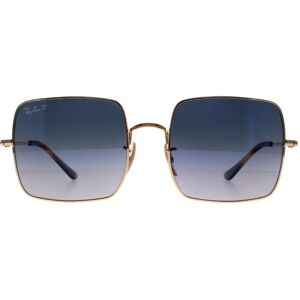 Ray-Ban Square RB1971 914778 gepolijst goud blauw grijs gradiënt gepolariseerde zonnebril One Size Ray-Ban Square RB1971 914778 gepolijst goud blauw grijs gradiënt gepolariseerde zonnebril One Size