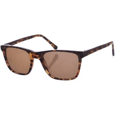 ZEN Rechthoekige acetaat zonnebril Z445 heren One Size ZEN Rechthoekige acetaat zonnebril Z445 heren One Size