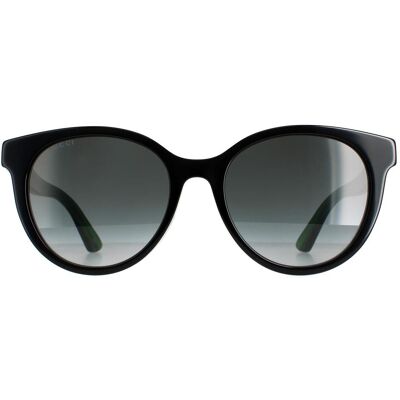 Gucci Round Dames Black met groene en roodgrijze gradiënt GG0702SK -zonnebril One Size Gucci Round Dames Black met groene en roodgrijze gradiënt GG0702SK -zonnebril One Size