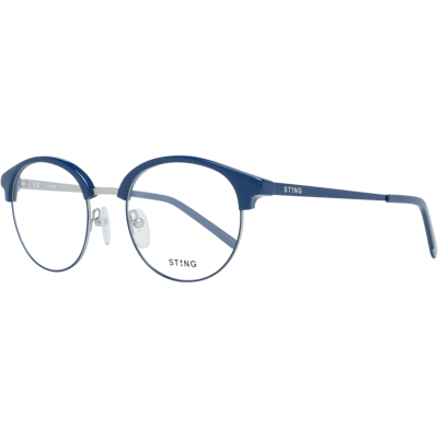 Sting VST181490502 Blauw Unisex Rond Brillenframe - Brillenframe Sting VST181490502 Blauw Unisex Rond Brillenframe - Brillenframe