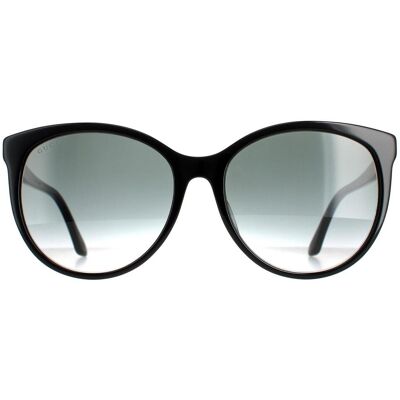Gucci Round Dames Shiny Black Gray Gradient GG0729SA One Size Gucci Round Dames Shiny Black Gray Gradient GG0729SA One Size
