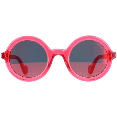 Moncler ML0005 75Z glimmende fuchsia paarse gradiënt gespiegelde zonnebril One Size Moncler ML0005 75Z glimmende fuchsia paarse gradiënt gespiegelde zonnebril One Size