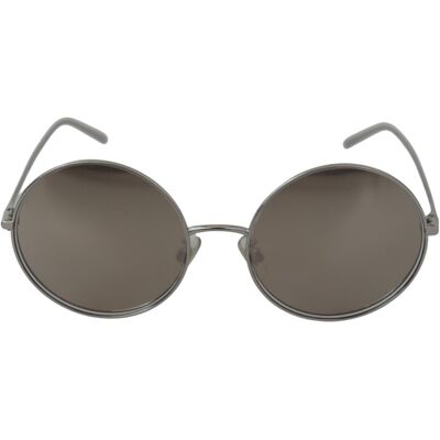 Dolce & Gabbana verzilverde ronde grijze le nses dames zonnebril One Size Dolce & Gabbana verzilverde ronde grijze le nses dames zonnebril One Size
