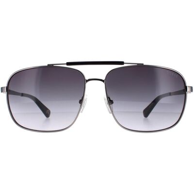 Guess GU5210 08B glanzend gunmetal smoke gradient zonnebril One Size Guess GU5210 08B glanzend gunmetal smoke gradient zonnebril One Size