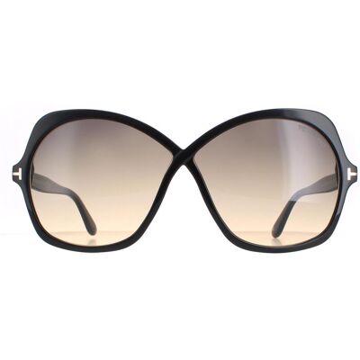 Tom Ford Rosemin FT1013 01B glanzend zwart smoke gradient zonnebril One Size Tom Ford Rosemin FT1013 01B glanzend zwart smoke gradient zonnebril One Size