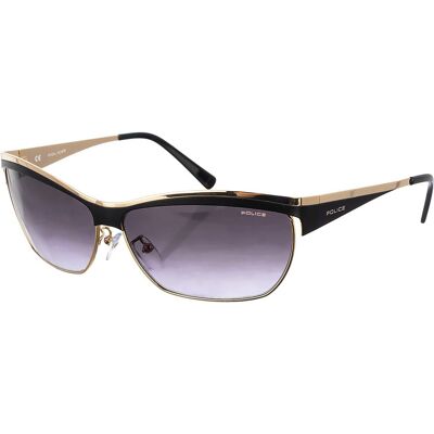 Police Metalen zonnebril met rechthoekige vorm S8764 dames One Size Police Metalen zonnebril met rechthoekige vorm S8764 dames One Size