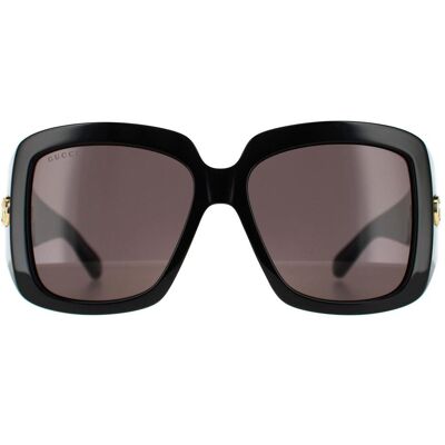 Gucci GG1402S 001 zwart grijze zonnebril One Size Gucci GG1402S 001 zwart grijze zonnebril One Size