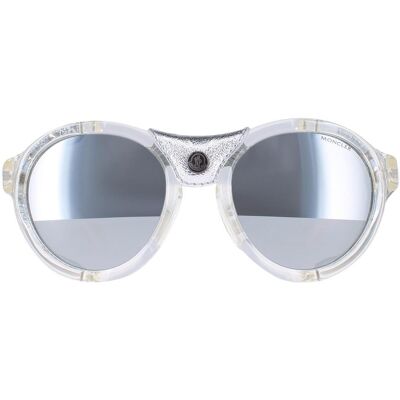 Moncler ML0046 26C kristal zilver grijs zilver spiegel zonnebril One Size Moncler ML0046 26C kristal zilver grijs zilver spiegel zonnebril One Size