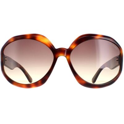 Tom Ford Georgia 02 FT1011 52B dark havana smoke gradient zonnebril One Size Tom Ford Georgia 02 FT1011 52B dark havana smoke gradient zonnebril One Size