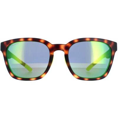 Smith Founder A84 X8 mat schildpad groene spiegel zonnebril One Size Smith Founder A84 X8 mat schildpad groene spiegel zonnebril One Size