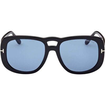 Tom Ford FT1012 01V Billie zwarte zonnebril One Size Tom Ford FT1012 01V Billie zwarte zonnebril One Size